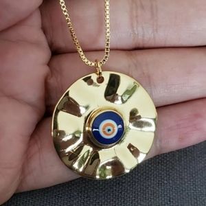 Evil Eye Medallion Necklace